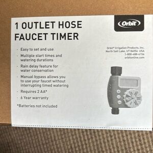 New - Gray Garden Hose Faucet Timer